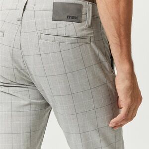 Mavi Gray Plaid Dress Pants for Men 34/30